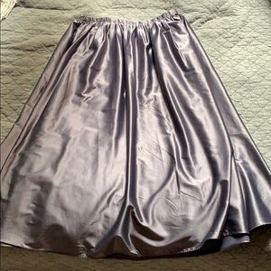 Silk midi skirt